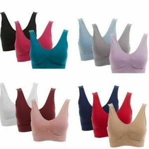 Rhonda Shear Cotton Ahh Bra 3 Pack Removable NEW